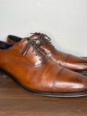 To Boot New York Adam Derrick Nico Burnished Brown Dress Shoe Cap Toe Size 11.5